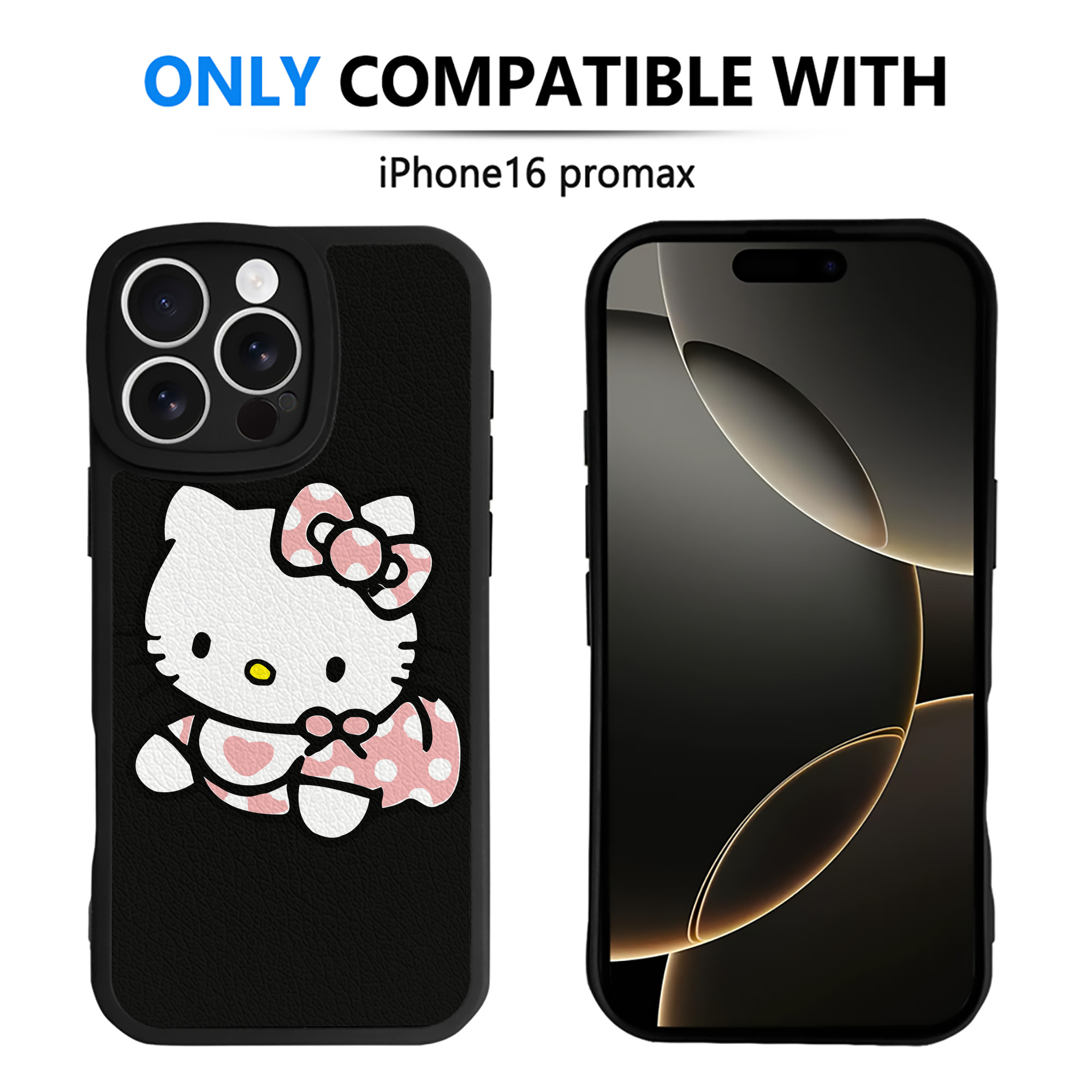 （画像用） Hello Kitty ハローキティ 【iPhone 16シリーズ対応】シリコンスマホケース（レザー調） 材質：シリコン